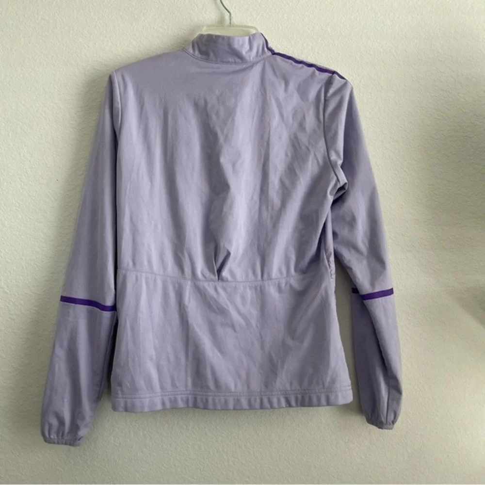 Nike Golf Womens S Windbreaker Pullover 1/4 Zip Reflective Purple Golf Running